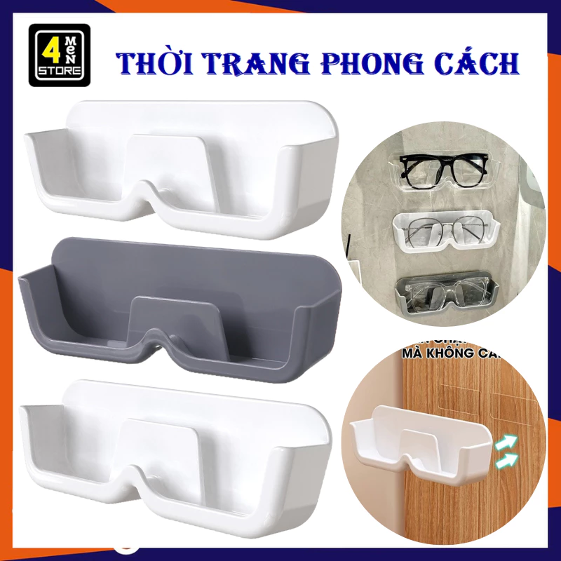 Giá Đỡ Mắt Kính Gắn Tường, Hộp Đựng Mắt Kính Dán Tường Bằng Nhựa PP Bền Đẹp Tiện Lợi, Kệ Đỡ Kính Mát