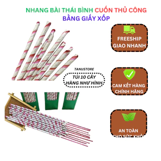 HƯƠNG (NHANG) BÀI THÁI BÌNH ĐẶC BIỆT CUỘN THỦ CÔNG BẰNG GIẤY XỐP- THƠM NGỌT, NGẬY, CÓ HẬU, THƠM TẾT XƯA- TANUSTORE