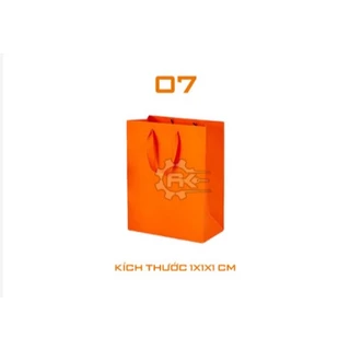 QT 07 Túi giấy đựng quà tặng túi Couche cao cấp màu cam