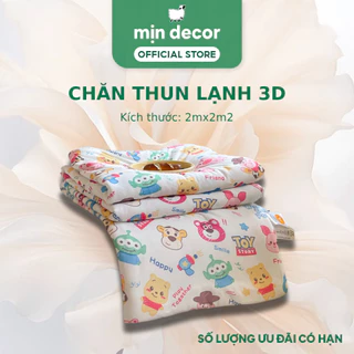 Chăn Thun Lạnh Mịn Decor Chần Bông Mỏng Nhẹ Mát Mịn Kích Thước 2mx2m3 - Hoạ Tiết Dễ Thương