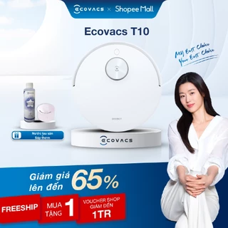 Robot Hút Bụi Ecovacs T10 tặng phụ kiện + sáp thơm/ giẻ - Robot hút bụi lau sàn Ecovacs T10