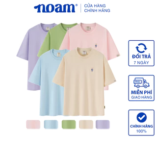 Áo thun Form rộng NOAM Teeny Homie Unisex 100% Cotton - Màu Hồng/Xanh lá/Xanh dương/Tím/Be