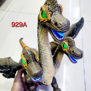 (Có hoả tốc TPHCM) 929A hộp khủng long pin cánh, 3 đầu, đẻ trứng, đèn và âm thanh