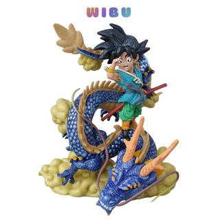 Mô hình DragonBall Goku kid cưỡi rồng chào tạm biệt - Cao 13cm - rộng 11cm - nặng 250gram - Dragon Ball - Có Hộp màu