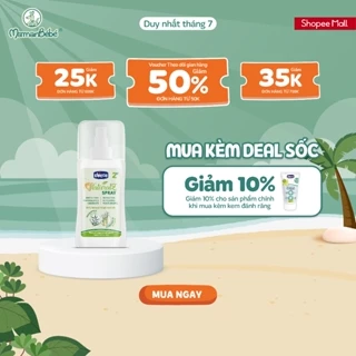 (MamanBébé chính hãng) Xịt bảo vệ da chiết xuất tinh dầu tự nhiên (Thay xịt xua muỗi) Chicco NaturalZ 100ml