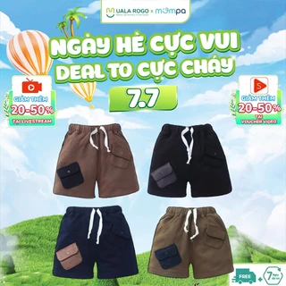 Quần đùi cho bé Mompa từ 1 đến 5 tuổi vải Pure Cotton thấm hút mềm mại thoáng mát 534