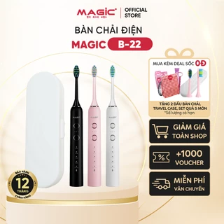 Bàn chải điện Magic B-22, 5 chế độ làm sạch, thời gian sử dụng 60 ngày, tặng Travel Case