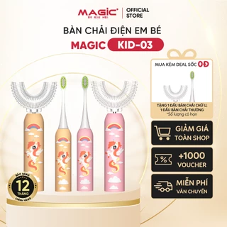 Bàn chải điện cho bé Magic Kid-03, 6 chế độ làm sạch chuyên sâu, lông bàn chải mềm mại