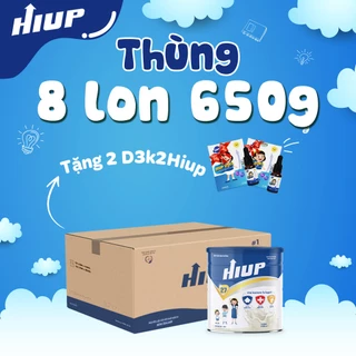 Combo 8 hộp tặng 2 HiupD3k2, Sữa bột HIUP tăng chiều cao cho trẻ từ 2 đến 15 tuổi