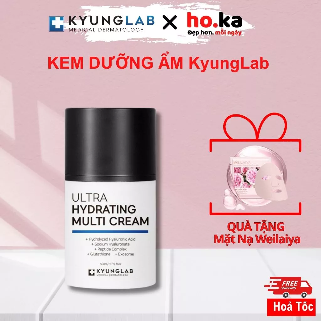 Kem dưỡng ẩm KyungLab HOKA STORE Ultra Hydrating Cream cấp ẩm sâu căng bóng làm trắng sáng da 50ml