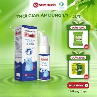 Xịt vệ sinh mũi Ích Nhi 75ml, phòng ngừa sổ mũi, ngạt mũi và viêm xoang, an toàn cho trẻ sơ sinh và trẻ nhỏ