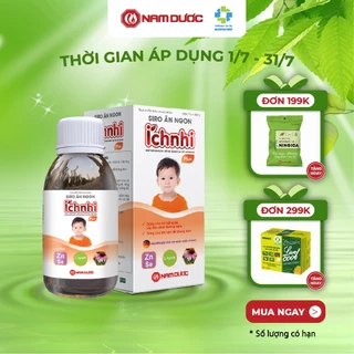 Siro Ăn Ngon Ích Nhi Plus lọ 100ml giúp nâng cao sức đề kháng, tăng chuyển hóa hấp thu dưỡng chất, giúp trẻ ăn ngon