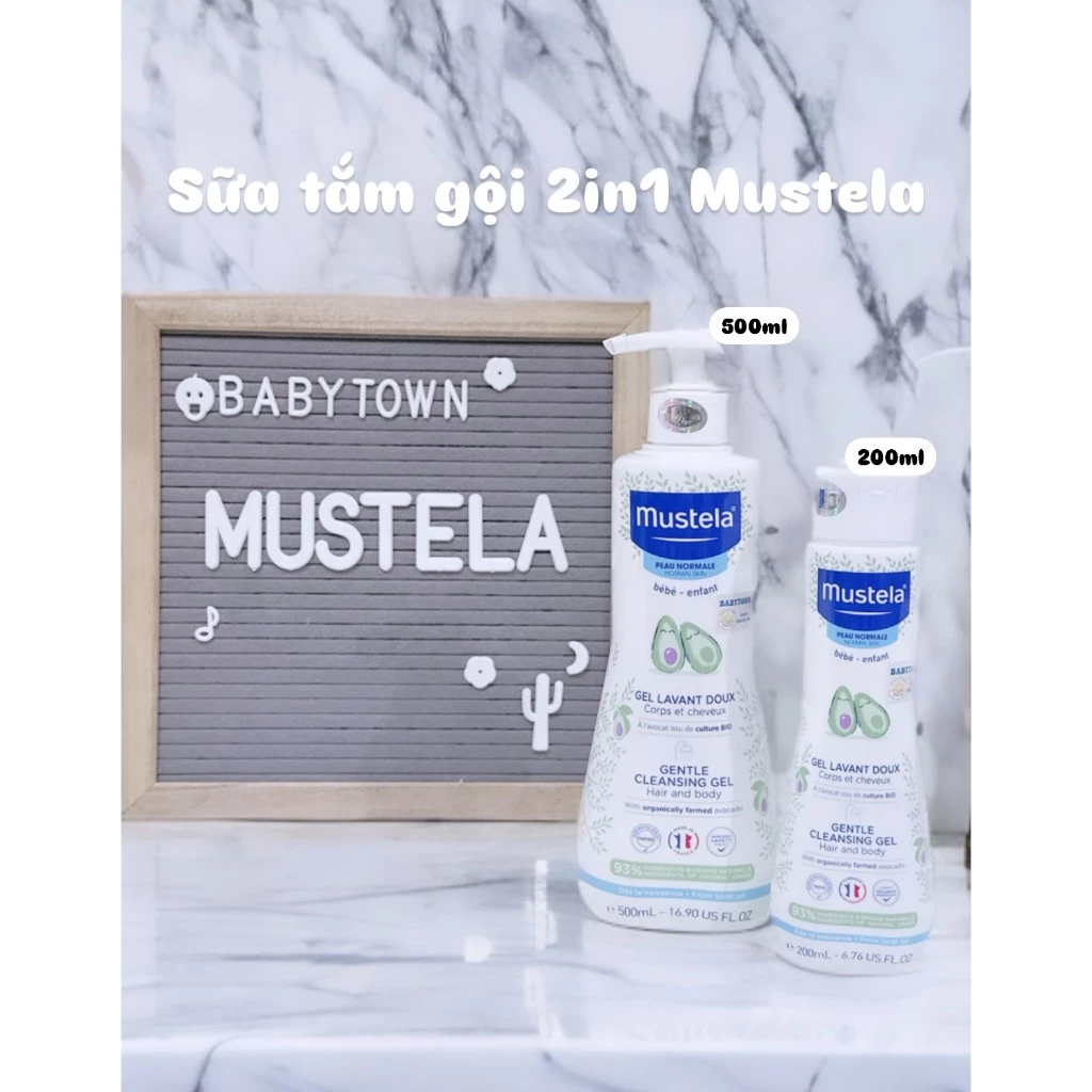 Gel Tắm Gội Cho Trẻ Sơ Sinh & Em Bé 2in1 Cleansing Gel Mustela 200ml-500ml