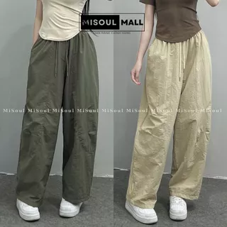 Quần Harem Parachute Pants BigSize MiSoul Mall,Quần Gió Nhăn 2 túi Dáng Thụng MiSoul 254