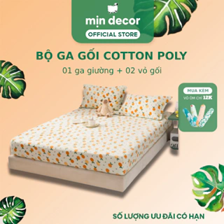 Bộ Ga Gối Poly Cotton 3D Mịn Decor Nhiều Hoạ Tiết Được Chọn Mẫu, Hỗ Trợ Bo Chun Theo Yêu Cầu
