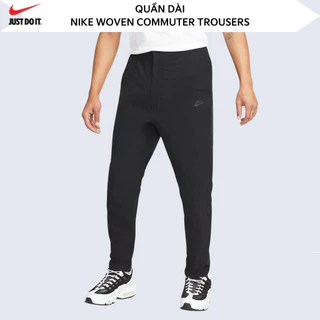 Quần dài nam nữ N-i-k-e Sportswear Woven Commuter Trousers ; Quần dài chất dù chạy bộ, tập luyện, chơi thể thao - Black