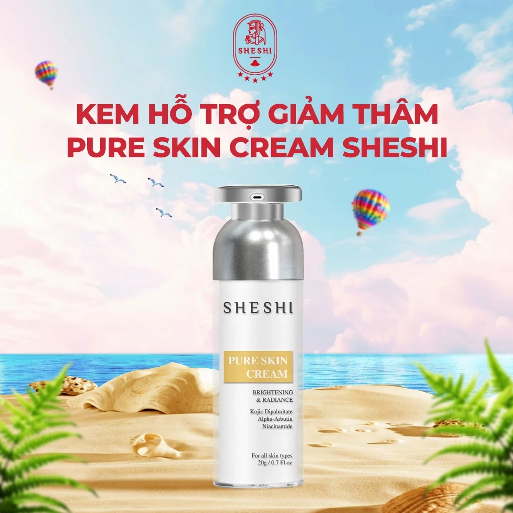 kem mờ thâm đa điểm PURE SKIN CREAM SHESHI giúp giảm thâm, mờ nám và dưỡng trắng da 30g