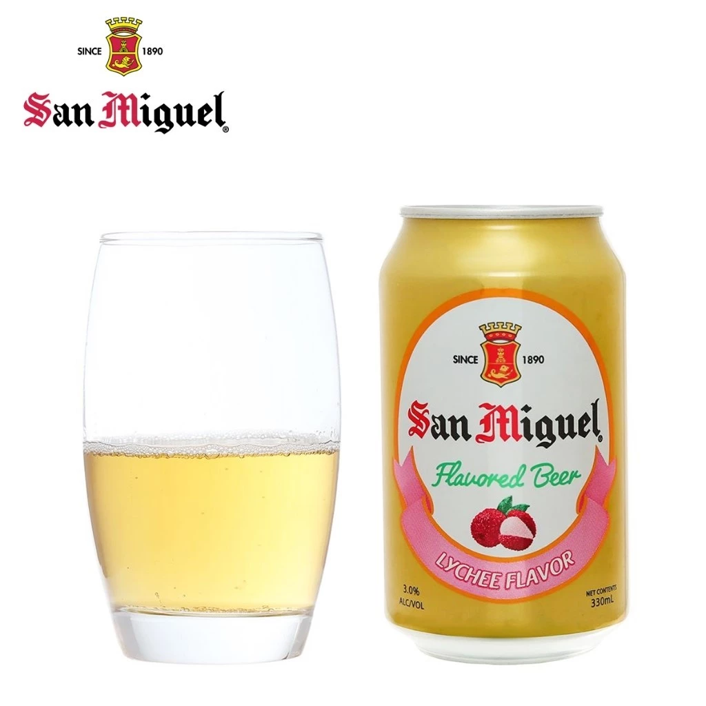 Lốc 6 lon Bia Trái Cây San Miguel Vị Vải 330ml ( xuất được VAT)