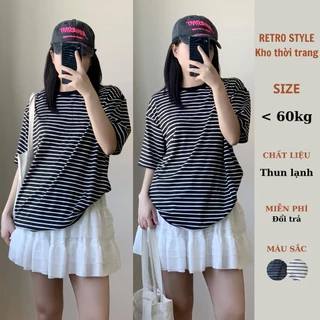 Áo phông babytee kẻ ngang chất cotton - Retrostyle - Ao418_P10K14