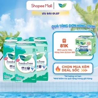 Combo 3 Băng vệ sinh Laurier Fresh & Free Siêu Mỏng