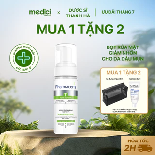 Sữa rửa mặt dạng bọt giảm nhờn dành cho da dầu mụn PHARMACERIS PURI-SEBOSTATICS 150ML