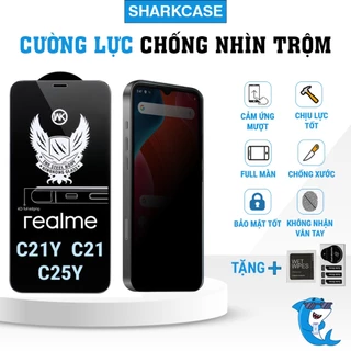 Kính cường lực Realme C21Y / C25Y / C21 chống nhìn trộm full màn Miếng dán bảo vệ màn hình đt