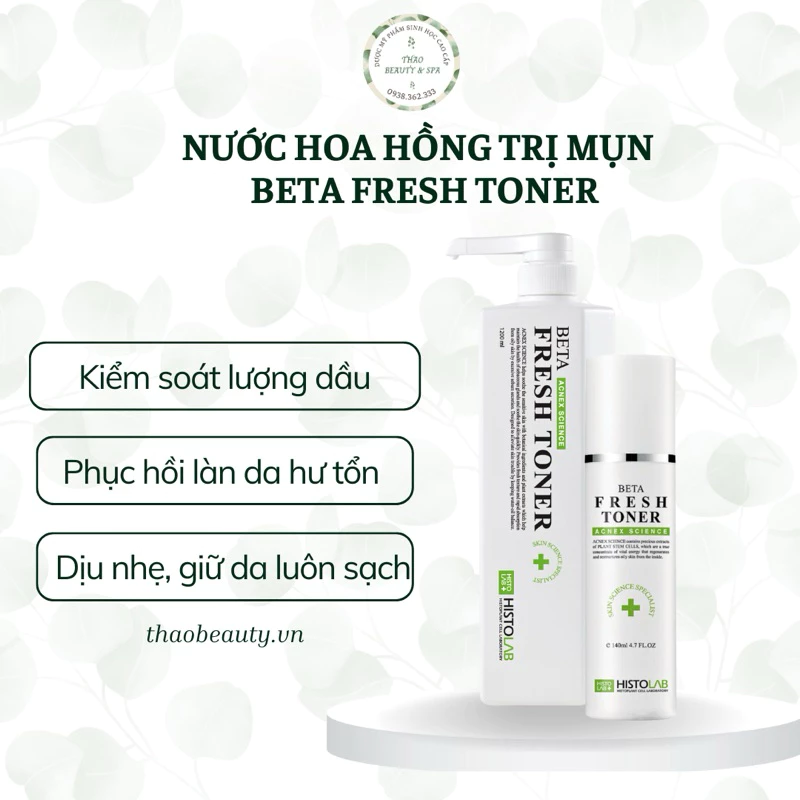 [Histolab] 1200ml Nước hoa hồng Beta Fresh Toner Histolab chính hãng Hàn Quốc