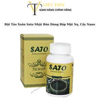 Bột Tảo Xoắn Sato I Dùng Đắp Mặt, Cấy Trắng, Mờ Thâm Dùng Cho Cá Nhân, Spa