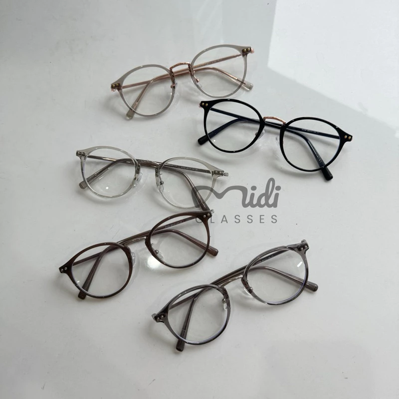 Kính tròn chất liệu nhựa, càng kim loại bọc nhựa EGG Glasses (01339)