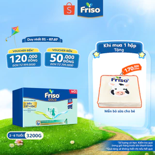 [Tiết kiệm đến 520K] Sữa Bột Friso Gold 4 Hộp Giấy 3,2KG