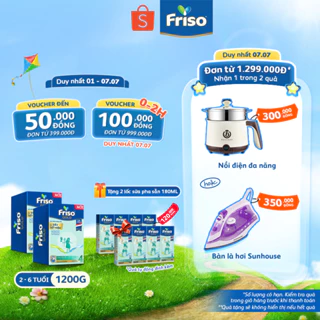 [Tặng 2 lốc RTD 180ml] Combo 2 Hộp Sữa Bột Friso Gold 4 Hộp Giấy 1200G/hộp