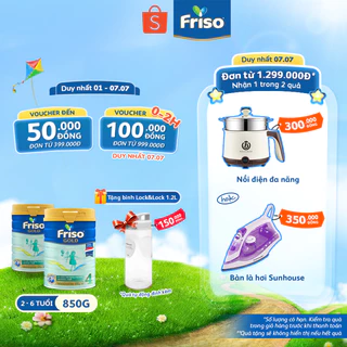 [Tặng bình Lock&Lock] Combo 2 Lon Sữa Bột Friso Gold 4 850g/lon