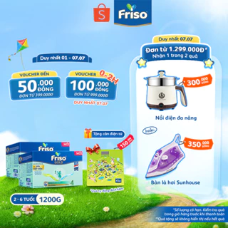 [Tặng Cân Điện Tử] Combo 2 Hộp Sữa Bột Friso Gold 4 Hộp Giấy 1200G/hộp