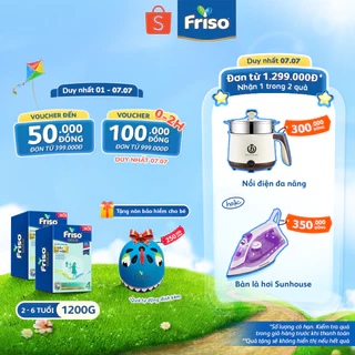 [Tặng Mũ Bảo Hiểm Cho Bé] Combo 2 Hộp Sữa Bột Friso Gold 4 Hộp Giấy 1200G/hộp