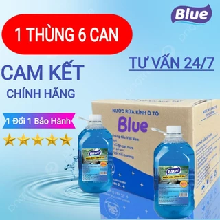 [GIẢM GIÁ]Thùng 6 Can 2 Lít Nước Rửa Kính Chính Hãng Blue+Tiết Kiệm Hơn,