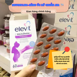 [Chính hãng] Elevit DHA Choline CỦA ÚC 60 viên hỗ trợ phát triển não bộ cho bé