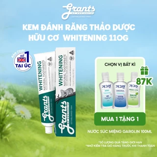 Kem đánh trắng răng tự nhiên Thảo dược Whitening Grants 110g