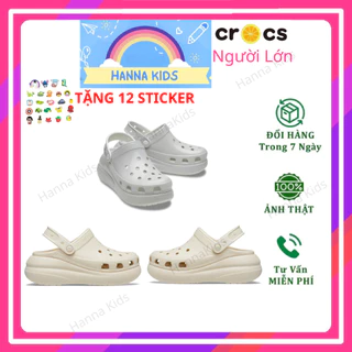 Dép Sục Cross Classic Crush Unisex Đế Cao Cho Nữ HannaKids Crocs Band Bánh Mỳ Chống Trơn Trượt Hách Dáng Êm Chân