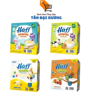 Váng sữa Hoff (4hộp x 55g) hương vani,hạt dẻ, hạt óc chó,sữa non