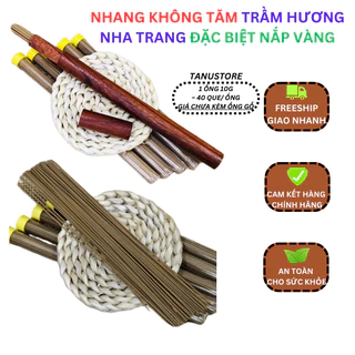 Nhang Trầm Hương Nha Trang Đặc Biệt Nắp Vàng- Thơm đậm đà, thơm ngọt, gia tăng vượng khí, thư giãn - TANUSTORE