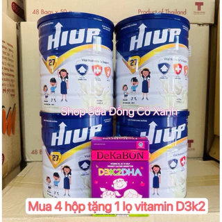 Sữa Hiup phát triển chiều cao cho bé từ 2-15 tuổi  650g phiên Bản mới nâng cấp chất lượng Nutrients 27