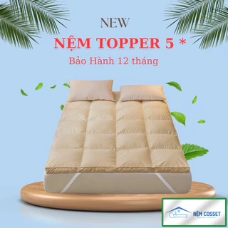 Nệm toppe dày 9cm Cosset tấm topper tiện nghi cao cấp không lo bị xẹp gấp gọn gàng khi không sử dụng