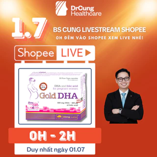 Bác Sĩ Cung Gold DHA Sabina - Viên Uống Bổ Sung DHA Bầu, Acid Folic Phụ Nữ Có Thai Và Sau Sinh (Hộp 30 Viên) [Chính Hãng