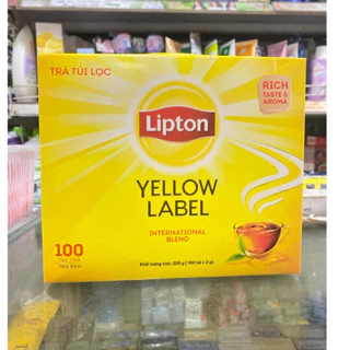 (Hàng Công Ty) Trà Lipton túi lọc Nhãn Vàng - Hộp 100 Gói *2gr