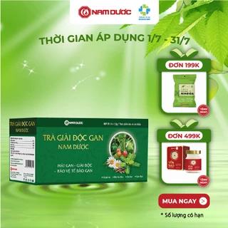 Trà giải độc gan Nam Dược (hộp 20 gói x1,5g) thanh nhiệt, giải độc, bảo vệ tế bào và tăng cường chức năng gan