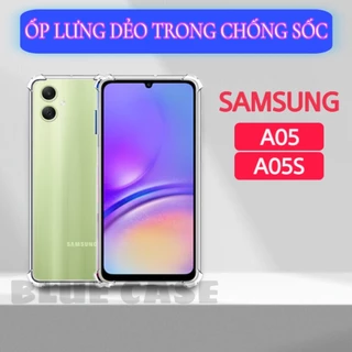 Ốp lưng Samsung A05, A05s chống sốc silicon dẻo trong, bảo vệ camera toàn diện