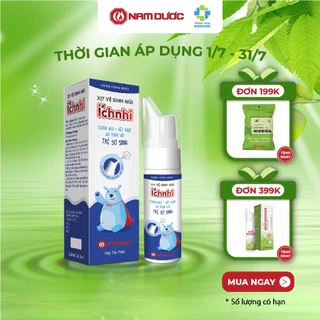 Xịt vệ sinh mũi Ích Nhi 75ml, phòng ngừa sổ mũi, ngạt mũi và viêm xoang, an toàn cho trẻ sơ sinh và trẻ nhỏ