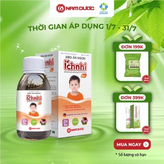 Siro ăn ngon Ích Nhi Plus lọ 100ml giúp nâng cao sức đề kháng, tăng chuyển hóa hấp thu dưỡng chất, giúp trẻ ăn ngon