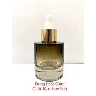 Chai thuỷ tinh chiết serum 30ml màu xanh rêu