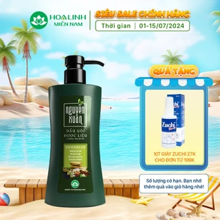 Dầu Gội Dược Liệu Nguyên Xuân Xanh 350ml - Dưỡng Tóc (Khuyến mại thêm 35ml giá không đổi)